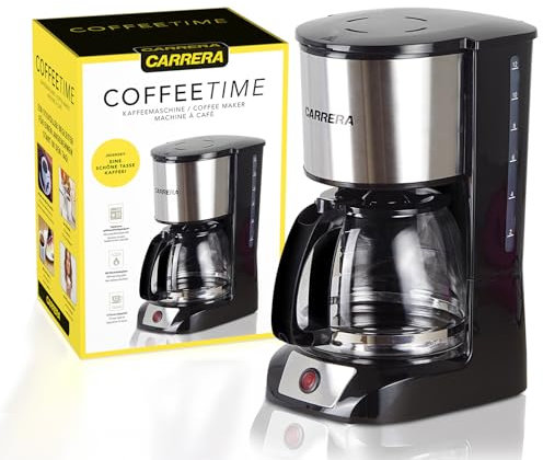 CARRERA Kaffeemaschine [12 Tassen Kapazität] Filter Kaffeemaschine - Filterkaffeemaschine mit Thermoskanne - Coffee maker - Filter coffee maker - Kaffeemaschine Edelstahl