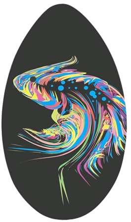 MotiveTech Wooden Skimboard for Kids, Shallow Water Surfboard