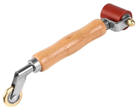 Rodillo de presión de goma profesional y rodillo de esquina de metal con mango ergonómico de madera para combinación profesional de presión de goma y esquina de metal con mango ergonómico de madera