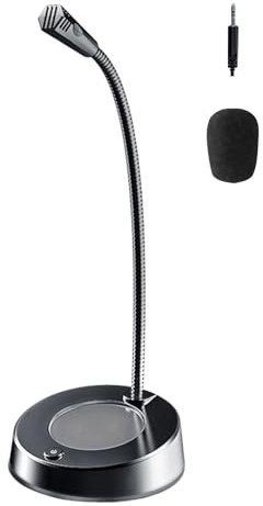 Zanthicia Microphone USB pour Ordinateur, réunions, Microphone Dynamique à col de Cygne, Jeux vidéo, conférences, Captation à Distance, clarté vocale Garantie, Enregistrement, dictée, Universel