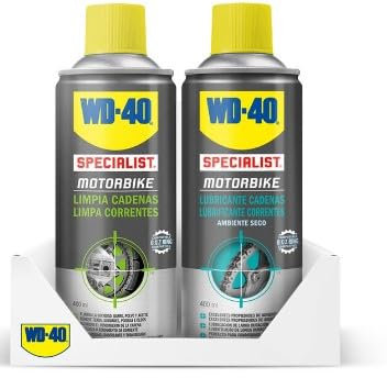 Wd 40 - Wd40 Specialist Motorbike - Pack Spray Limpiacadenas 400Ml + Grasa De Cadenas 400Ml Moto Motorcycle Accesories
