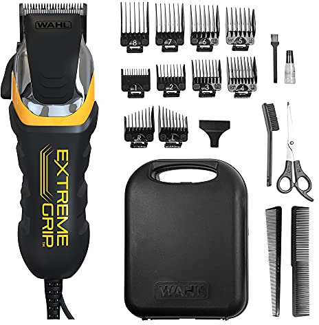 Wahl Rasoio elettrico per capelli con presa estrema, rasoio elettrico, rasoio da uomo, rasatura da uomo, con cavo, sbiadimento, miscelazione, taglio ronzio, tagli di capelli familiari a casa