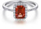 Funkelnder Damenring in 925 Sterling Silber mit Rubin und Smaragd Edelstein für Damen und Frauen I Ring Zirkonia Stein mit Profischliff Schmuck in Juweliersqualität (Red Ruby, 54)