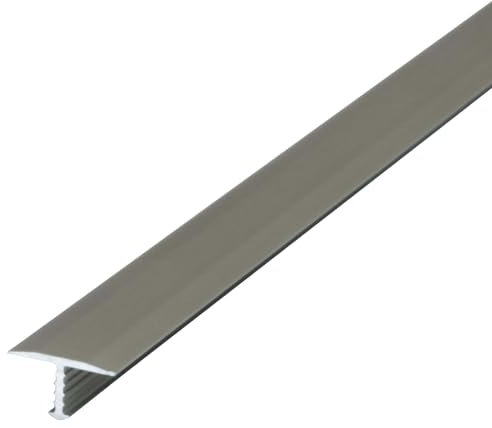 Dalsys T-Profil, Übergangsprofil 100cm x 18mm Bodenprofil aus eloxiertem Aluminium, Champagner