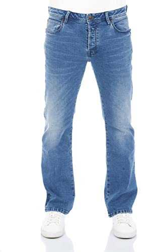 LTB Herren Jeans Hose Roden Bootcut Jeanshose Basic Baumwolle Denim Stretch Tiefer Bund, Farbvariante:Cletus Wash (52270), Größe:38W / 32L