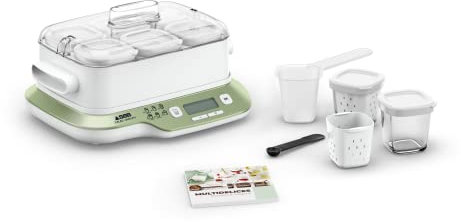 Seb Multi Delices Express Vegetal Yogurtera 6 tarros de vidrio 140 ml, libre de BPA, 6 programas, programa expreso, fabricado en Francia YG660A11