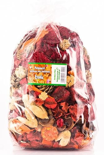 Potpourri Profumato Erotico - Pacchetto Grande 1100 ml ≈ 150-190 g | Decorazione Floreale per la Casa | Fiori Secchi per Vaso, Soggiorno, Camera da Letto, Bagno | Aroma Sensuale ed Erotico Sottile