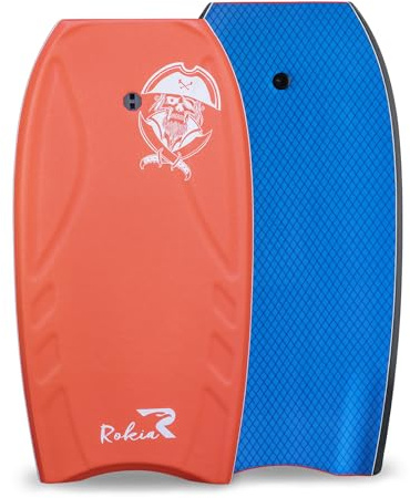 Rokia R Bodyboard 42 Inch Premium EPP Core Body Board for Beach with Durable XPE Cover Reinforced Reticular Structure Board Great Surfing for Teens and Adult Include Leash