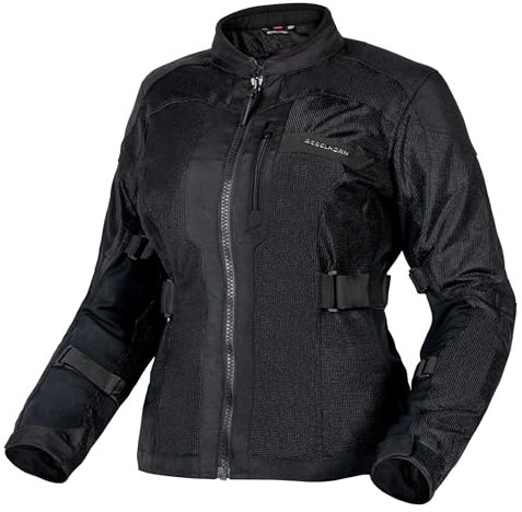 REBELHORN Scandal II Lady Motorradjacke Damen | Textile | Ellbogen und Schulterprotektoren Stufe 2 | Große Mesh-Einsätze | Doppel und Dreifachnähte | Reflektierende Elemente