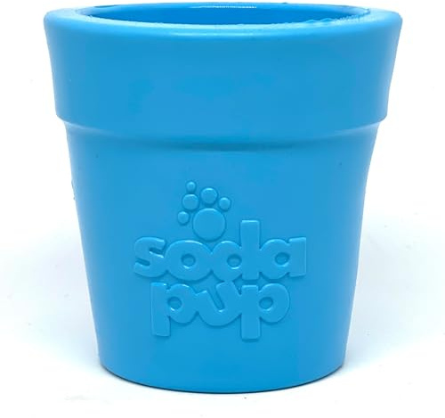 SodaPup Flower Pot – Durable Dog Treat Dispenser & Chew Toy Made in USA from Non-Toxic, Pet Safe, Food Safe Rubber Material for Mental Stimulation, Problem Chewing, Calming Nerves, & More