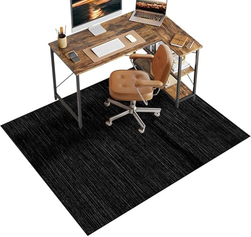 Bodenschutzmatte Bürostuhl, Gaming Stuhl Unterlage, Bürostuhl Unterlage für Stühle Anti-Silp, Gaming Teppich Unterlage-Kratzfest, 120 x 140 cm Unterlage Schreibtischstuhl für Gaming Stuhl & Bürostuhl