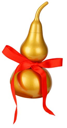 VINTORKY Decorative Brass Hollow Gourd Figurine for Home Decor Ornament for and Safety Lightweight and Portable Gourd Desktop Adornment for Any Occasion