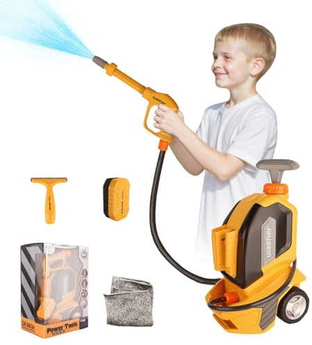 Kids Cleaning Set Car Wash - Toy Cleaning Set for Kids with Sponge, Water Scraper and Rag, Boys' and Girls' Educational Parent-Child Interactive Children's Toys, Kids Pressure Washer