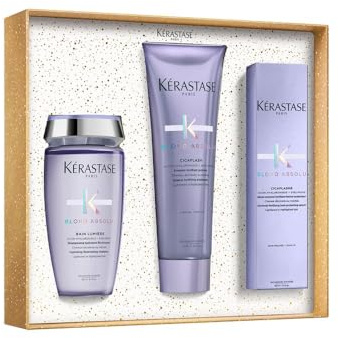 Kérastase Blond Absolu Trio Geschenkset für blondes, gebleichtes und gesträhntes Haar, limitierte Auflage.