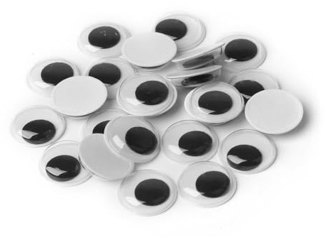 Quesuc 100 Piezas 15 Mm Adhesivos Ojos Móviles Negros De Plástico Redondo Autoadhesivo Ojos De Muñecas Para Manualidades De Scrapbooking Artesanía Accesorios De Juguete