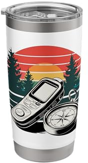 Geocache Hunting & Geocaching Sunset Compass Adventure Stainless Steel Insulated Tumbler