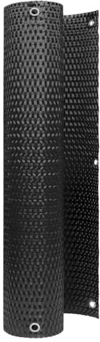 QJBSAVVA Frangivista per balcone, con 52 occhielli, colore nero, 10 x 1 m, robusto tappeto frangivista in rattan sintetico, per balcone, giardino e terrazza, protezione dal vento, venduto al metro