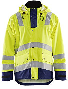 'blaklaeder 4302200333894 X L avvertimento della Pioggia Giacca Level 2 dimensioni, giallo/blu marino, 4 X L