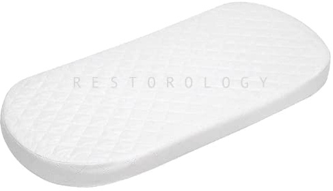 BUY ALL HERE Pram and Moses Basket Mattress – Super Soft & Dry Effect HQ Foam Mattress| Breathable | Hypoallergenic | Size 80 x 30 x 04 CM