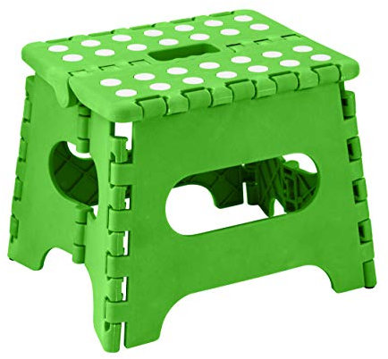 Homeshopa Folding Step Stool, Mini Step Collapsible Foldable Foot for Adults & Kids, 7-inch Stepping Toddler Ideal for Kitchen, Living Room, Bathroom (Green)