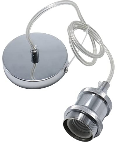 HTRUIYATY Soporte para Lámpara de Techo Portalámparas de metal colgante ajustable de 1 metr Accesorios de La Lámpara DIY para Bar, Cafetería, Tienda de Ropa, Hogar, Hotel