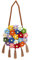 JOPOYOCO Gewebte Damen-Umhängetasche, florale Clutch, große Kapazität, magnetische Schnalle, Blumen-Geldbörse, gehäkelt, Crossbody-Tasche für Freizeit, Alltag, Partys, Abschlussball (Kreis Khaki)