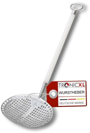 TronicXL Wurstheber 37 x 27 cm Alu KU Griff Kesselheber Wurst Heber Presssackheber Schöpfkelle wurstkelle