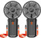 2 Pack Portable Handheld Fan, Mini Hand Held Fan USB Rechargeable, 6-15H Cooling Small Personal Fan, 180° Foldable Desk Fan with 4 Speeds, Neck Fan w/Lanyard for Travel Outdoor Office School, Black