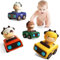 Lidasen Tierautospielzeug für Kleinkinder, 4 Stück Drücken und Loslegen Spielzeugautos für Kinder ab 18 Monaten+, Baby Cartoon Aufziehautos, Push-Go-Reibungsauto Sets für Jungen Mädchen Geschenke