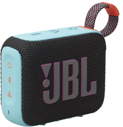 JBL Go 4 - Ultra-Portable, Waterproof and Dustproof Bluetooth Speaker, Big JBL Pro Sound with Punchy bass, 7-Hour Built-in Battery, Made in Part with Recycled Materials (Black & Orange)