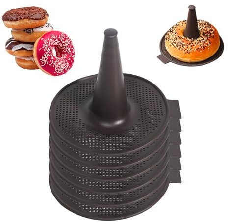 GOSHIES Bagel Backform 6 Stück Silicone Baking Molds Donuts Backform Donutform Conical Shape Silicone Molds for Baking Conical Shape Silicone Molds for Baking