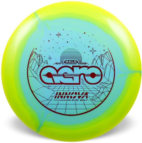 Innova Halo Star Aero Disc Golf Putter – One Disc Round, Flies Straight (Colors May Vary) (175-177g)