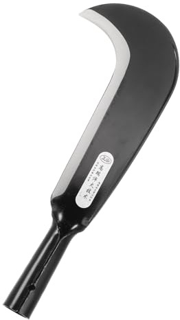 TIXIPEM 9 Inch Billhook Sickle with Forged Carbon Steel Machete Blade, Billhook Machete Sickle for Grass/Harvest/Weeding