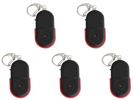 5X Mini Anti-Lost Whistle Key Finder Trådlöst Larm Smart Tag Key Locator Keychain Tracker Whistle Sound LED Light Tracker