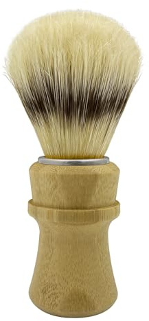 KIKC Handgefertigter Rasierpinsel mit reinen Wildschweinborsten für Nassrasur, bequemer Bambusgriff, Rasierpinsel für Männer, weiche Borsten, bestes Geschenk für bärtige Männer