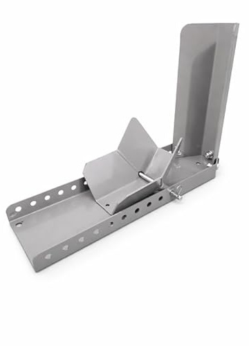 BLOCK'MOTO Gris - Bloque de rueda de acero - Pinza ajustable de 8 a 24 pulgadas - Soporte delantero para motocicleta universal - Soporte para moto para estacionamiento y mantenimiento vertical seguro