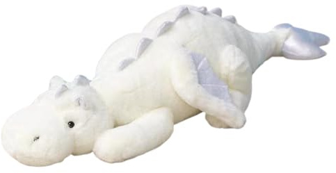 Dragon Stuffed Animal, 35 inch Long Cute Dinosaur Plush, Soft Fuzzy Dragon Pillow with Wing, Animal Body Pillow for Kids Boys Girls