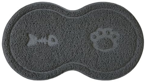Cat Aliments Pad - 45x26cm Placemat d'alimentation, Tapis De Bol pour Animaux De Compagnie en PVC, Base Antidérapante Imperméable avec Conviviale du Lave-Vaisselle | Tampon d'alimentation Dura
