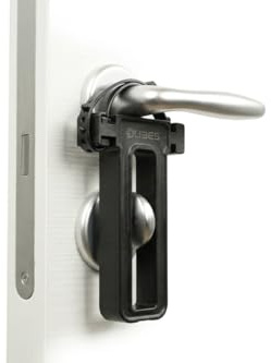 DUBES Blocco Serratura Porta Interna Antintrusione [Made in Italy] - Sicurezza Casa e Viaggio senza Fori - Serratura Aggiuntiva per POMOLO in Nylon Ultra Resistente - Universale