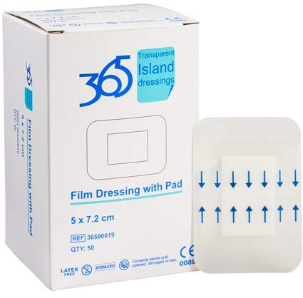 365 Film Island Dressing 5 x 7.2 cm - Pack of 50 (Ref 36590019)