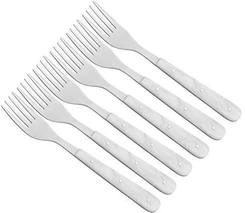 SCHWERTKRONE Solingen Set di 6 Forchette da Tavola - in Imitazione Madreperla - Set di Posate Pregiate - Forchette Acciaio Inox - Germania