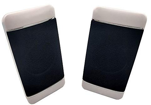 Accod Portable Mini Desktop Speaker, USB Powered, 2.0 Channel, White, Multimedia, Tabletop, 5W, 13.2cm, ABS, 1 Year Warranty