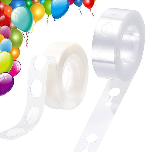 100 PCS Extra Strong Balloon Glue Dots Double Sided + 5m Balloon Arch Kit,Tape Strip,Garland Decorating Strip Kit,For Wedding Birthday Party Festival Decoration DIY Scrapbooking Craft