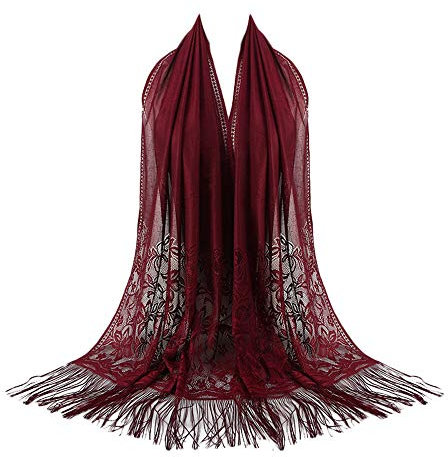 TianWlio Schal Damen Hijab Schal Long Soft Wrap Fransenschal Baumwolle Strandschal Damen Mode Handtuch Bedruckter weicher Schal