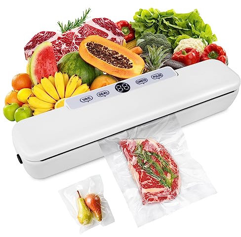 Vusddy 4 In 1 Vakuumierer Vakuumiergerät, 8X Länger Frisch, Dichtungslänge 30 cm, Vakuumierer Vakuumiergerät Mit 20 Vakuumier Beutel, Folienschweißgerät Für Trockene Feuchte Lebensmittel