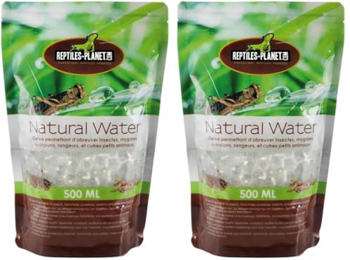Reptiles Planet Natural Water - 500 ML, Billes d'eau gélifiée pour Insectes & Reptiles (Lot de 2)