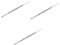DOITOOL 3pcs Silver Steel Mixing Rod Makeup Mixing Bar for Cosmetics Stainless Rod