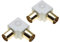Conector coaxial en ángulo - Adaptador RCA en ángulo, Adaptador de 90 Grados del Enchufe coaxial Macho de la Antena de TV a la Toma F, Conectores F Tipo satélite UHF Macho-Hembra - Paquete de 2