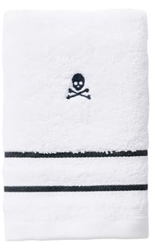 Scalpers Toalla de Invitados Blanca a Rayas 30x50cm 100% Algodón 470GSM Home