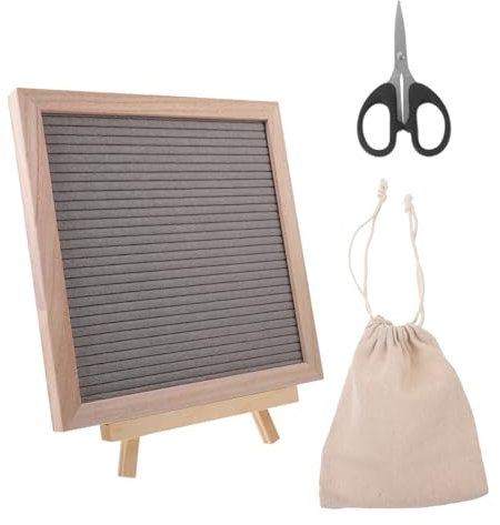 OFFSCH Bacheca Quadrata in Tessuto Per Lettere Per Messaggi Design Semplice e Pratico Con Supporto Per Facile Riporre Adatto Per Ufficio Domestico e Decorazione